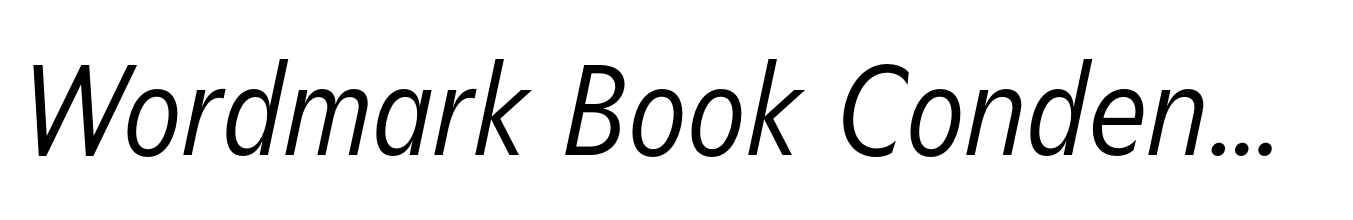 Wordmark Book Condensed Italic